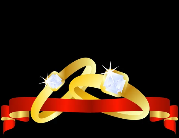 Set of Gold Wedding Bands by Anita Potter Stock Vector Editorial Use Only