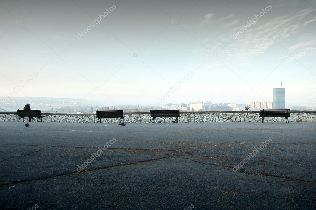 Panoramic View Of Belgrade From Kalemegdan Fortress Stock Photo