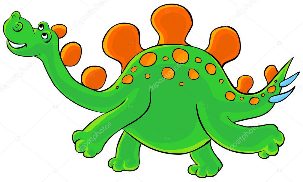 Cartoon Dinosaur Stegosaurus