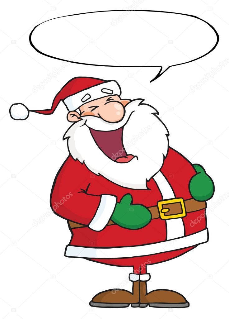 Santa Claus With Speech Bubble — Stock Photo © HitToon #4727309
