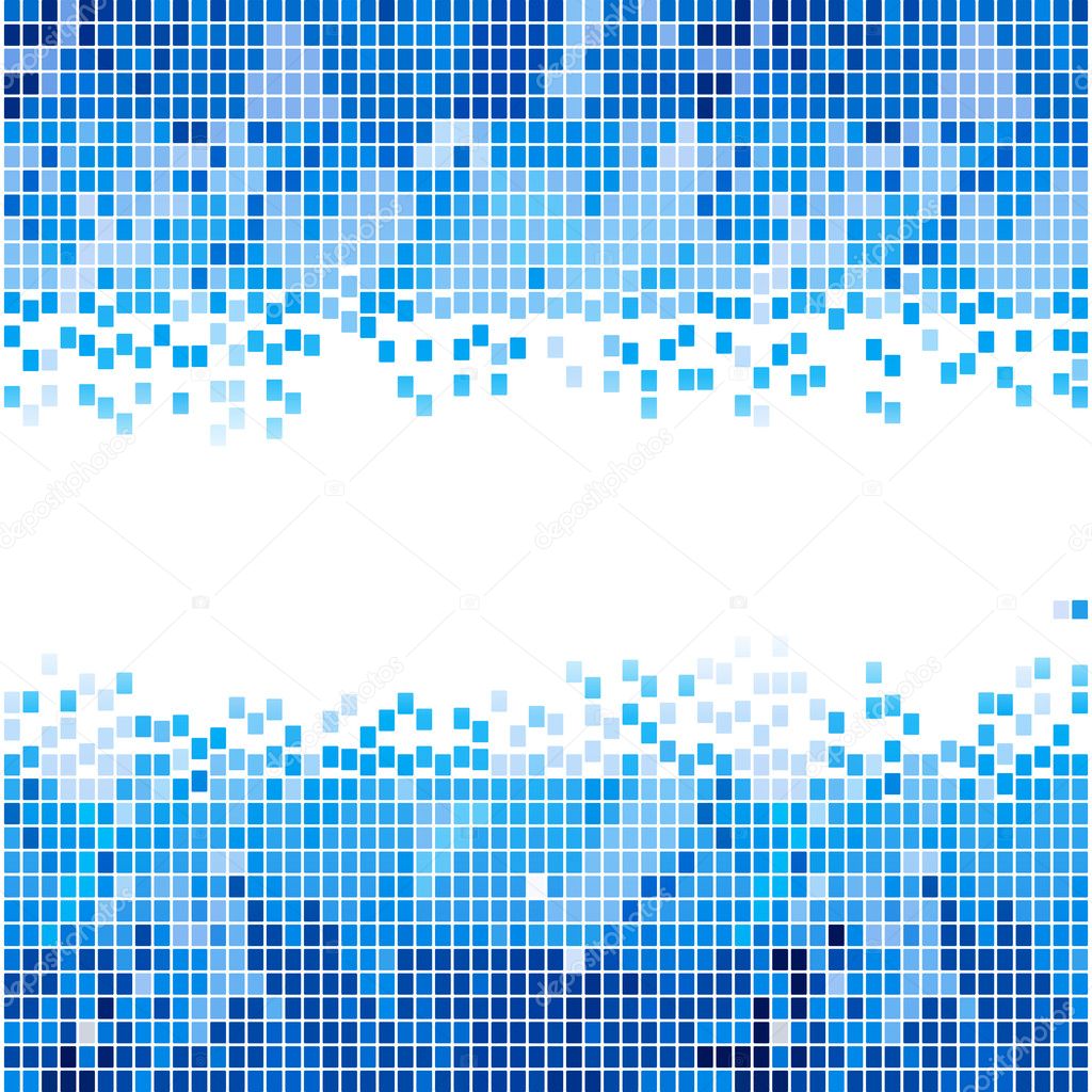 Abstract blue mosaic background — Stock Vector ...