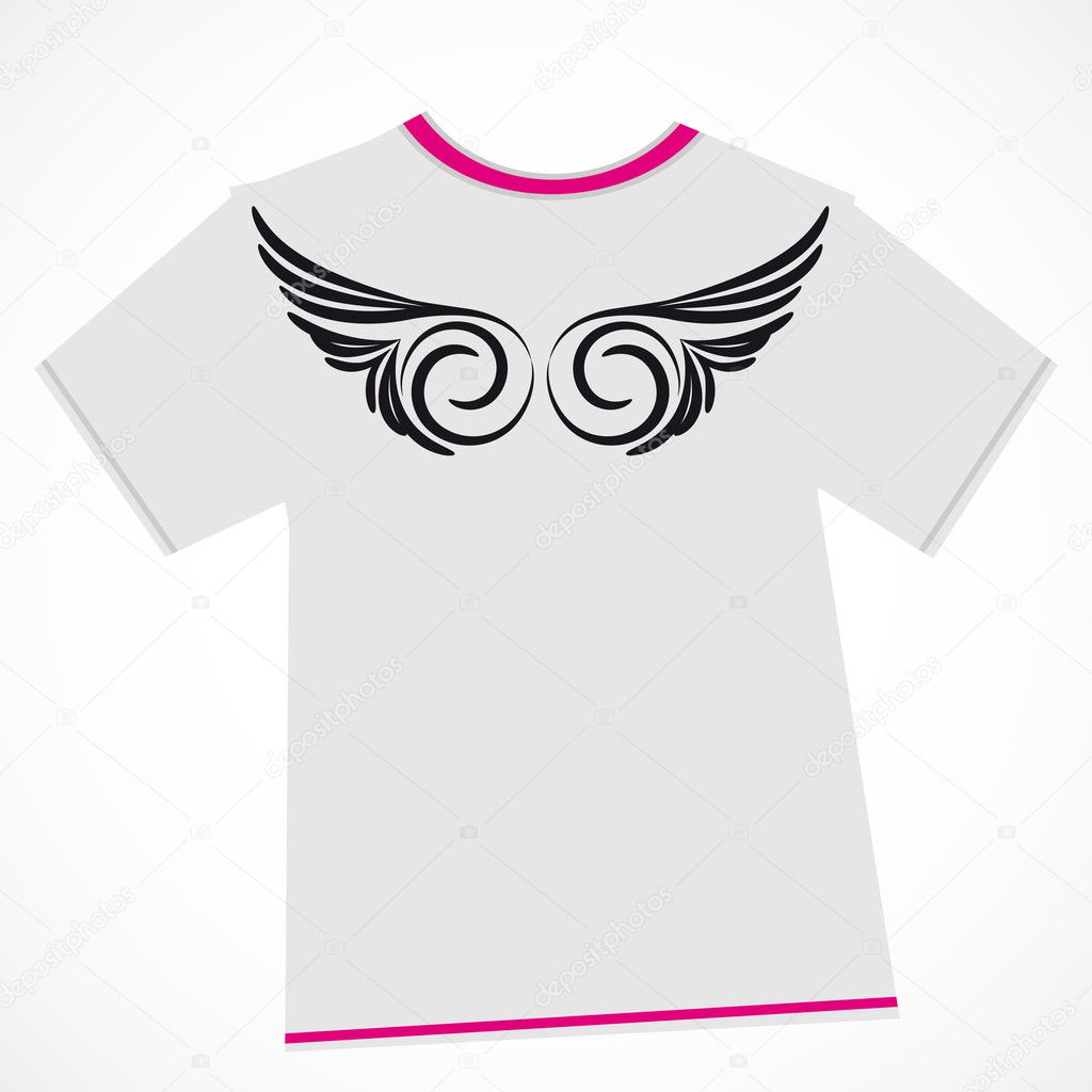 T-shirt design - wings. — Stock Vector © OlgaYakovenko #4988456