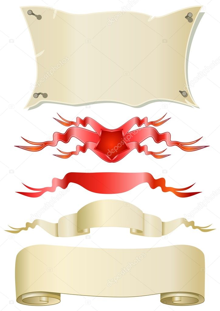 Scroll ,banner, flag design elements — Stock Vector © Juric.P 4134297