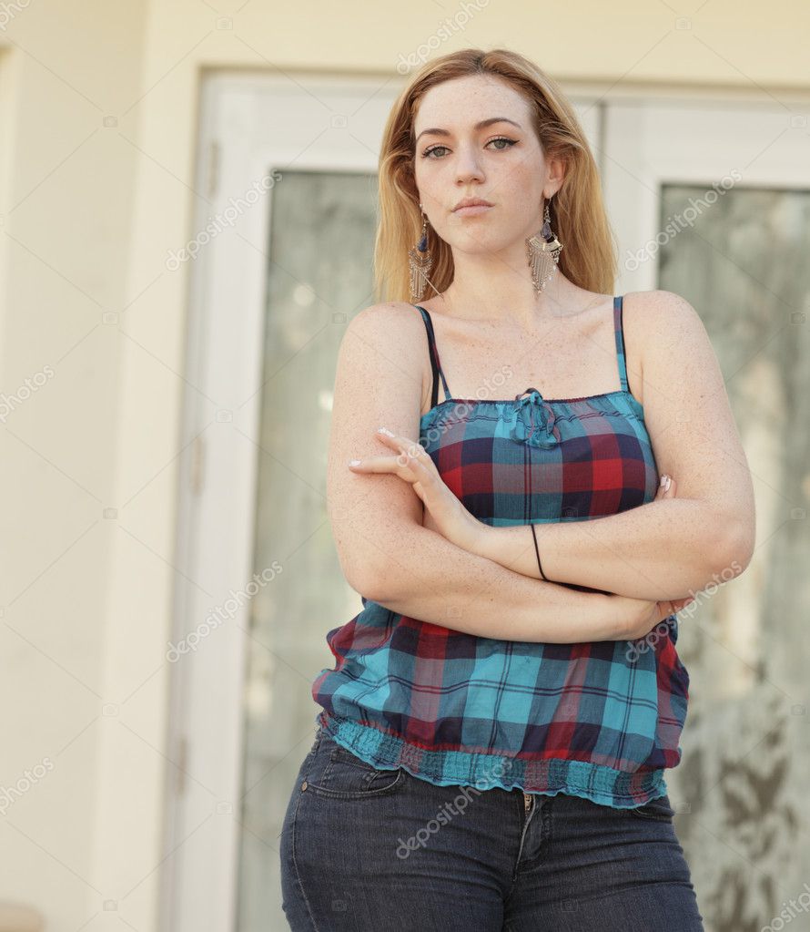 Woman With Arms Crossed Stock Photo Felixtm 4188547