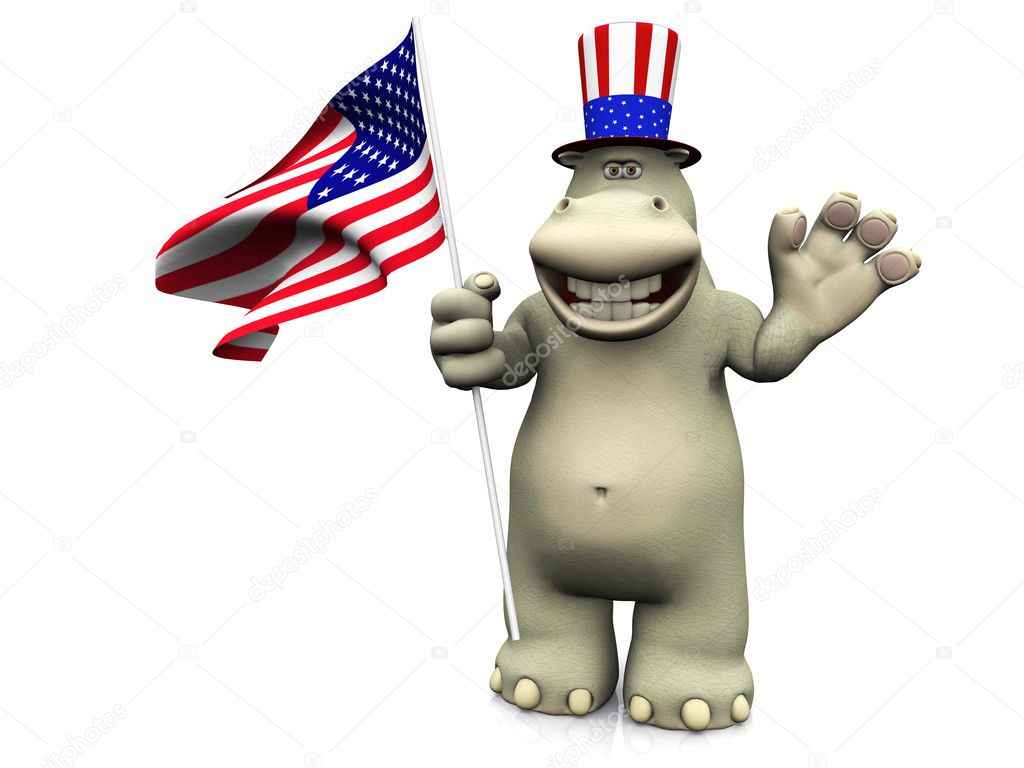 flag hippo