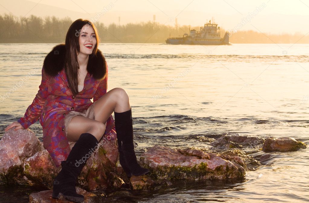 Girl Near River