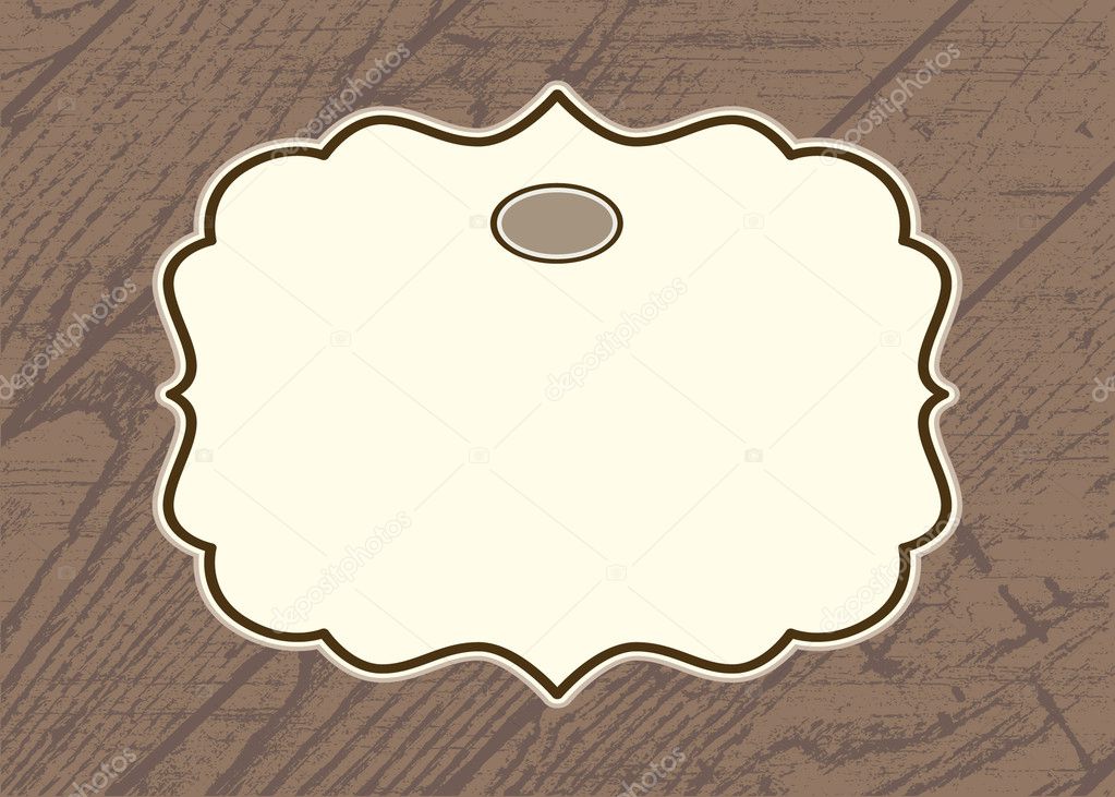 Distressed Wood Frame Vector