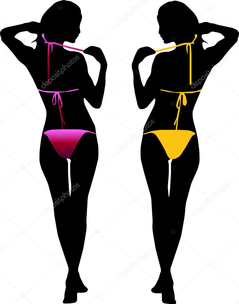 Bikini Femme Silhouette Image Vectorielle Par Smotrivnebo