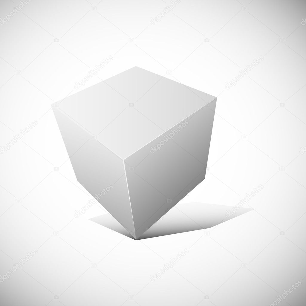 3D cube. Vector — Stock Vector © DIDDLE #3930527