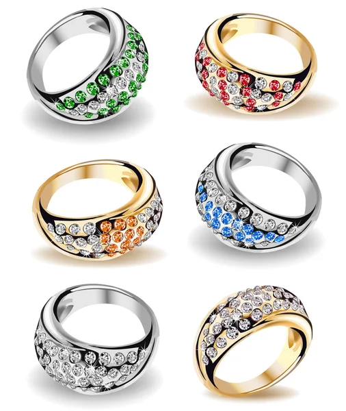Set wedding rings and diamonds