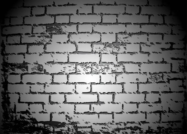 Black And White Brick Wall. Vector