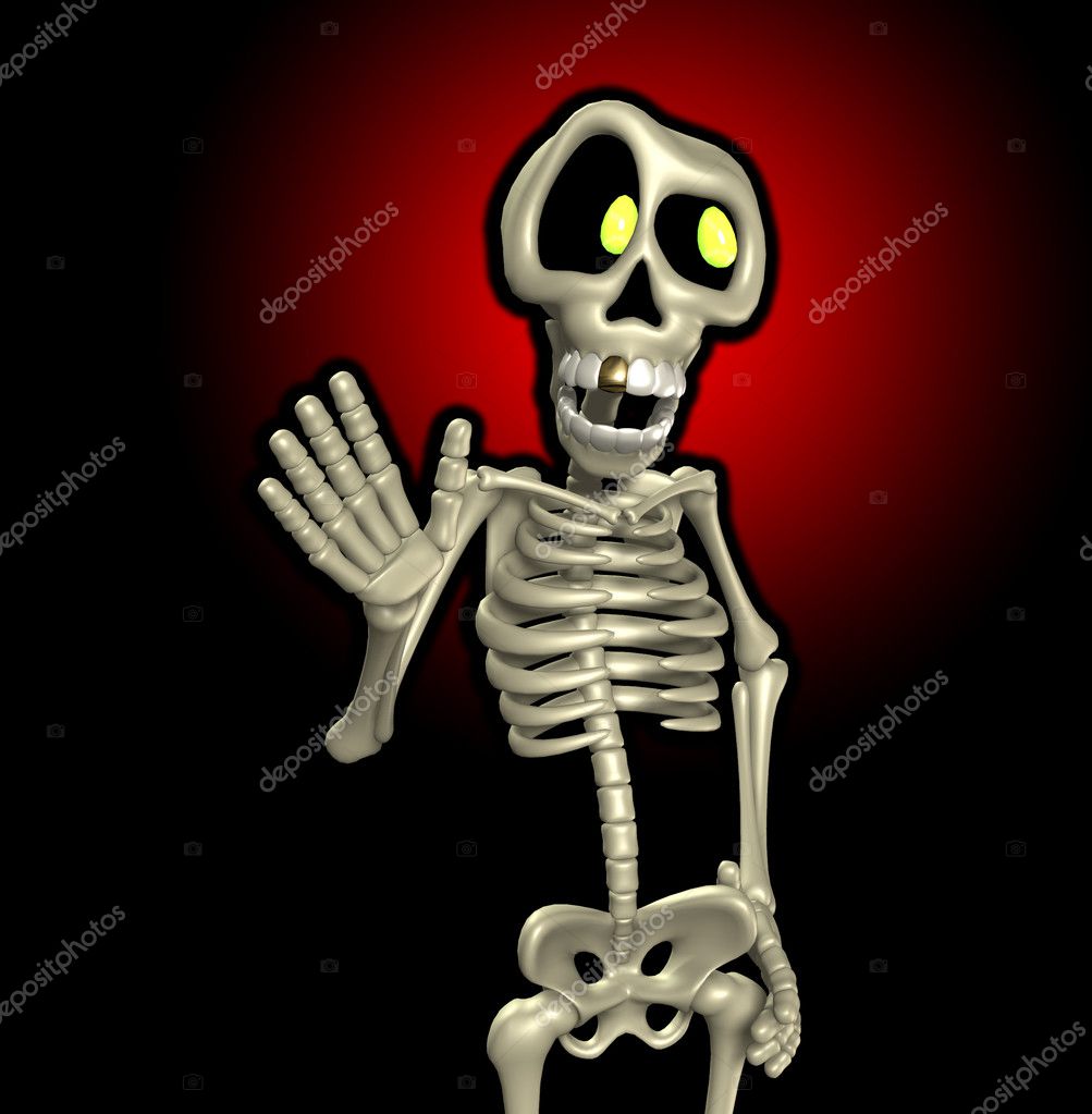 cartoon skeleton hand