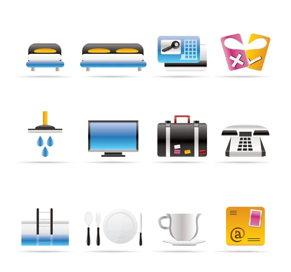 hotel icons free. Stock Vector: Hotel and motel