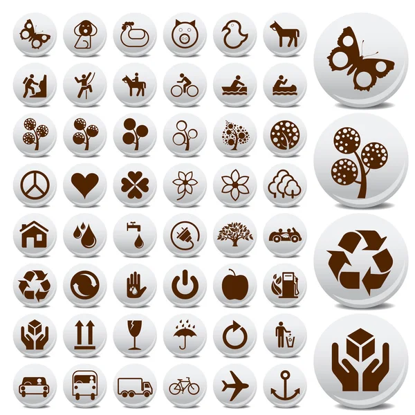 Tourist and packaging icon set