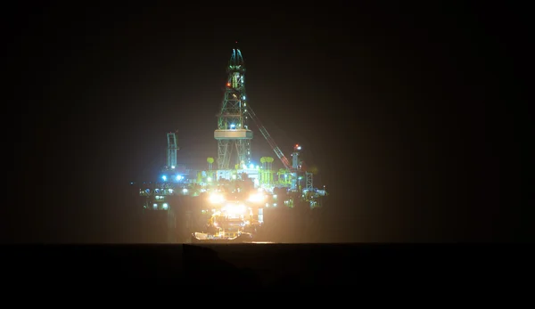 Gas Oil platform at night