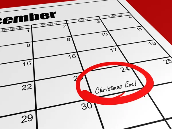 Calendar Christmas Eve — Stock Photo © Mcklog #4213832