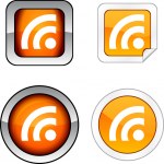 Royalty-Free Stock Vector Image: Rss  button set.