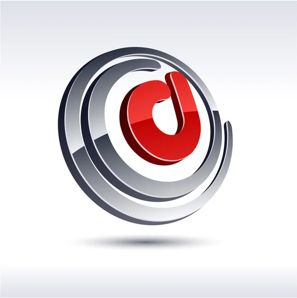 3d d letter icon