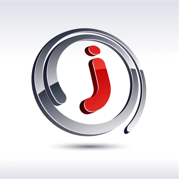 3d j letter icon