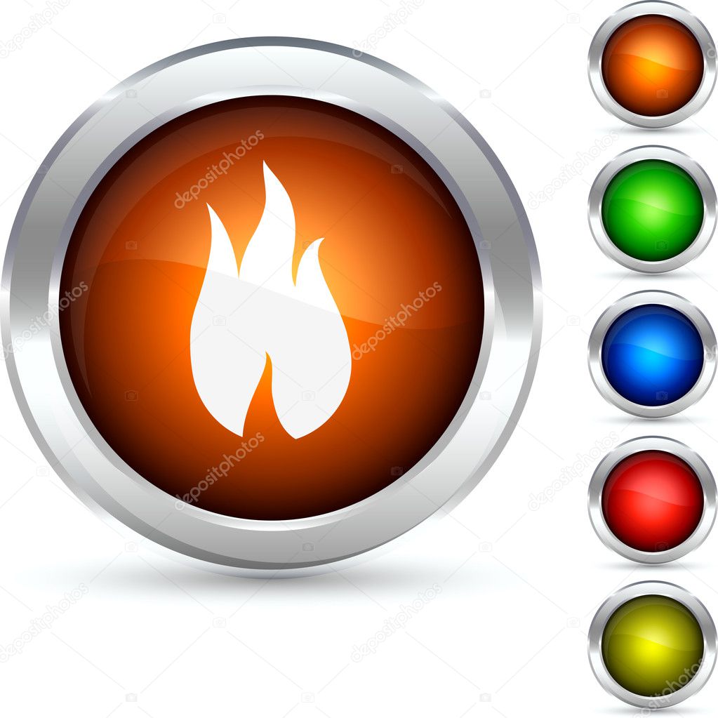 Fire button. — Stock Vector © Maxborovkov #5275870