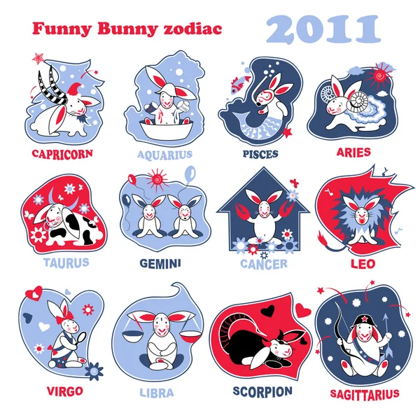 Funny Bunny Images on Funny Bunny Zodiac   Stock Vector    Tatsiana Tushyna  4181317