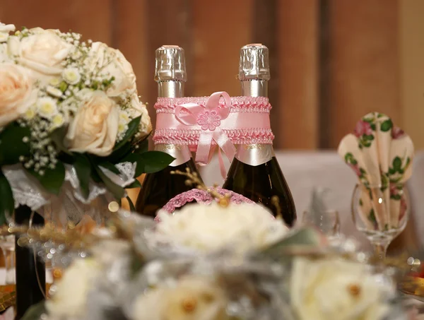 Wedding table champagne by Stock Photo