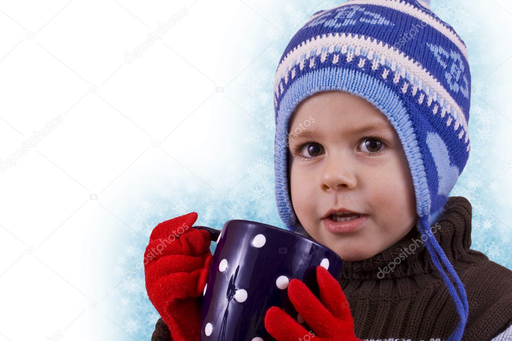 Boy Drinking Tea