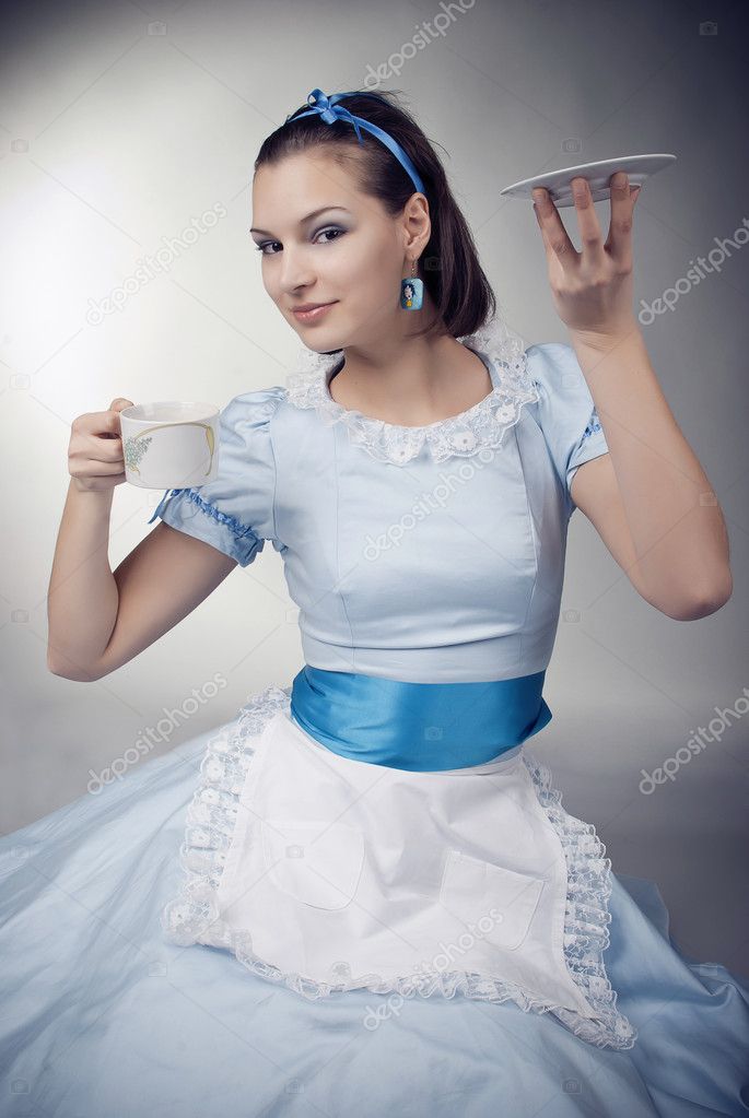 Alice Having Tea