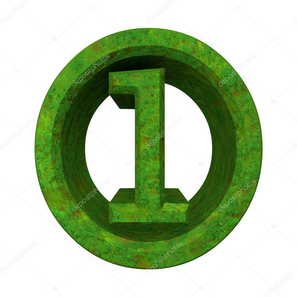 3d number 1 in green grass — Stock Photo © fambros #5052850