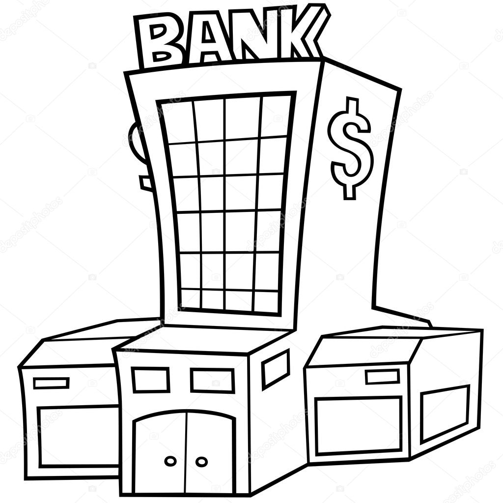 Bank Building Cartoon