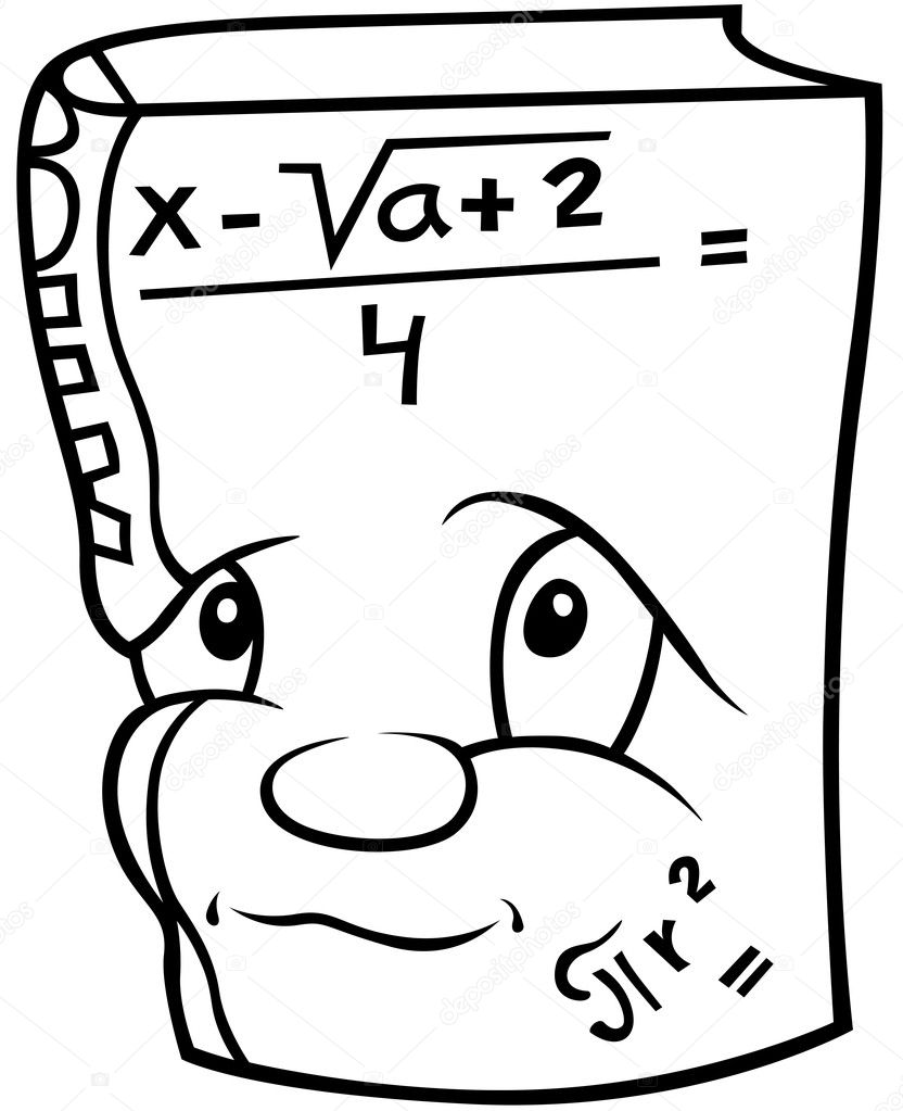 free black and white clipart for math - photo #31