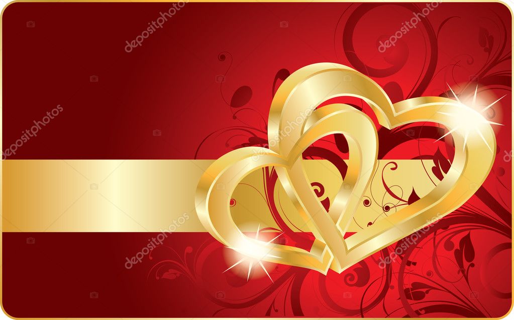 Love heart card valentine and wedding vector illustration