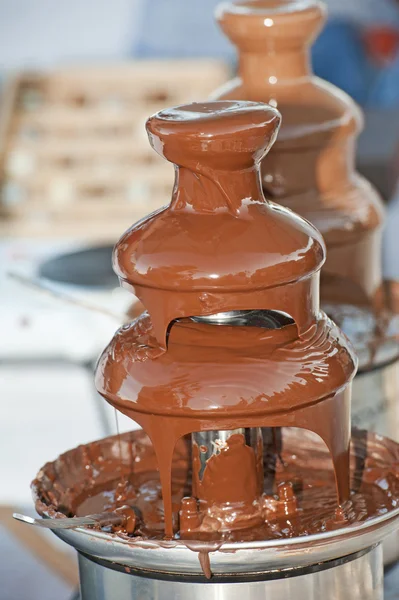 Chocolate fountain dessert
