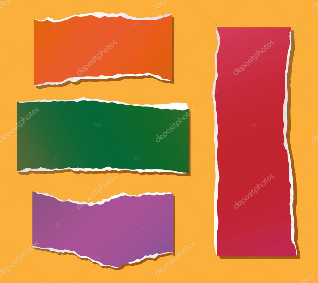 Torn Colored Paper