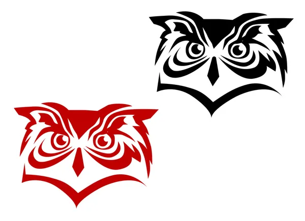 black and white owl tattoos. Stock Vector: Owl tattoo