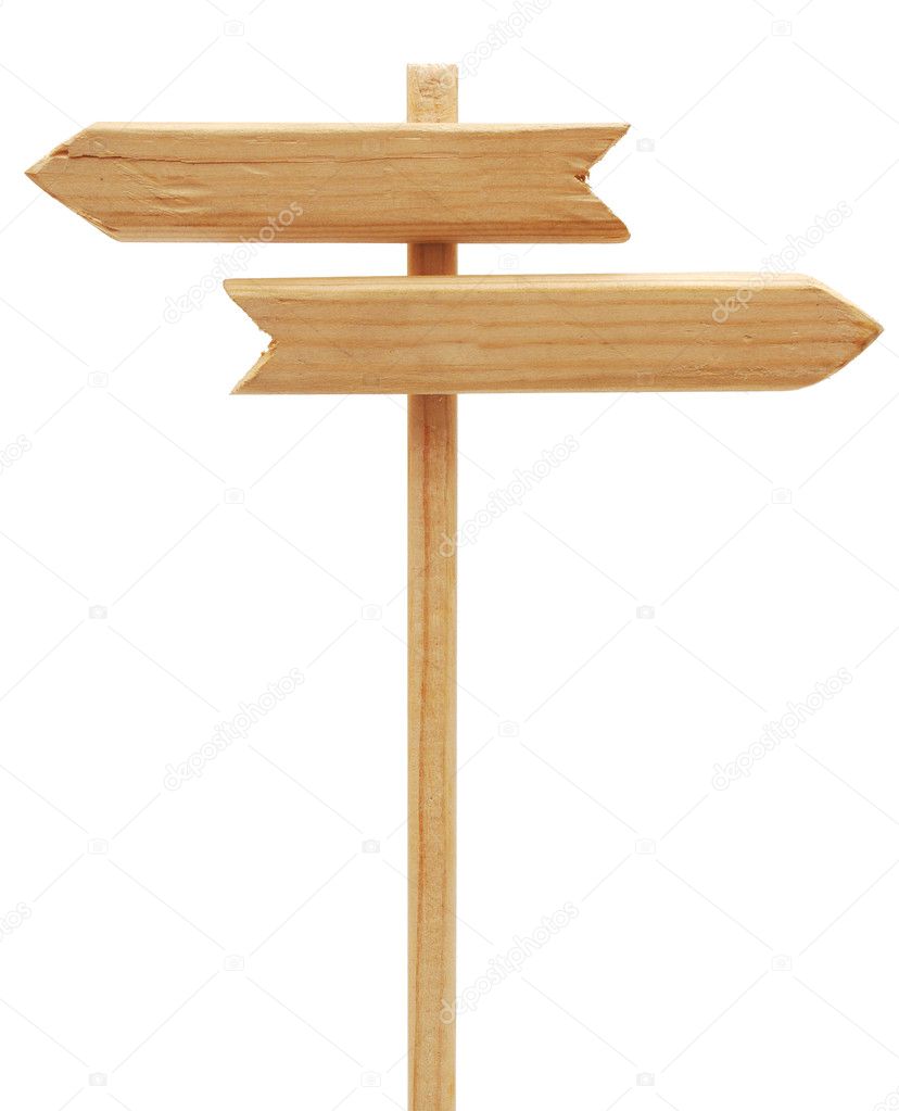 wooden arrow sign