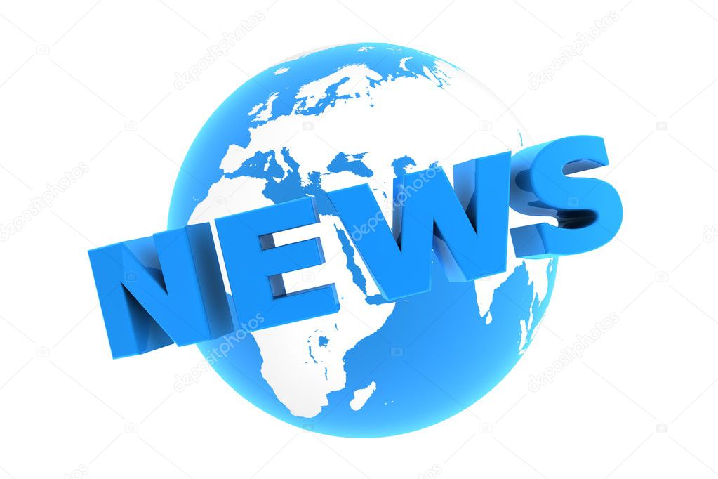 News Around the World Glossy Blue — Stock Photo © PixBox 4040222