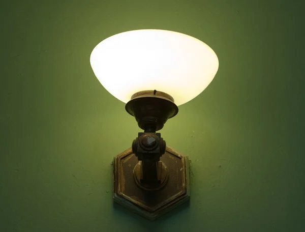 green wall lamp
