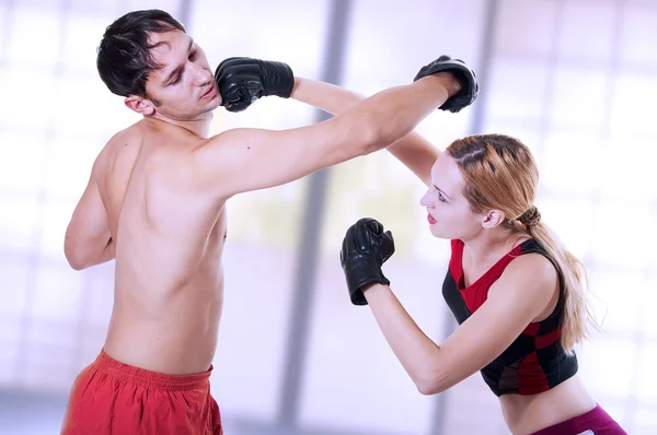 Martial art. self-defense woman training.