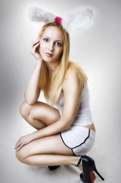 Young sexy blondie woman easter bunny by katalinks Stock Photo