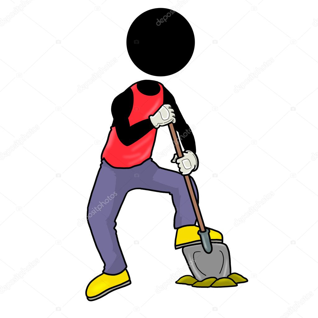 clipart man digging - photo #17
