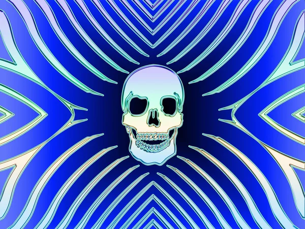 Neon skull BLUE
