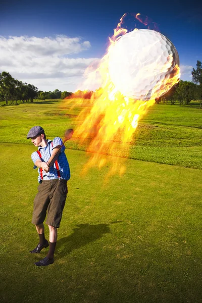 golf ball vector. Stock Photo: Burning Golf Ball