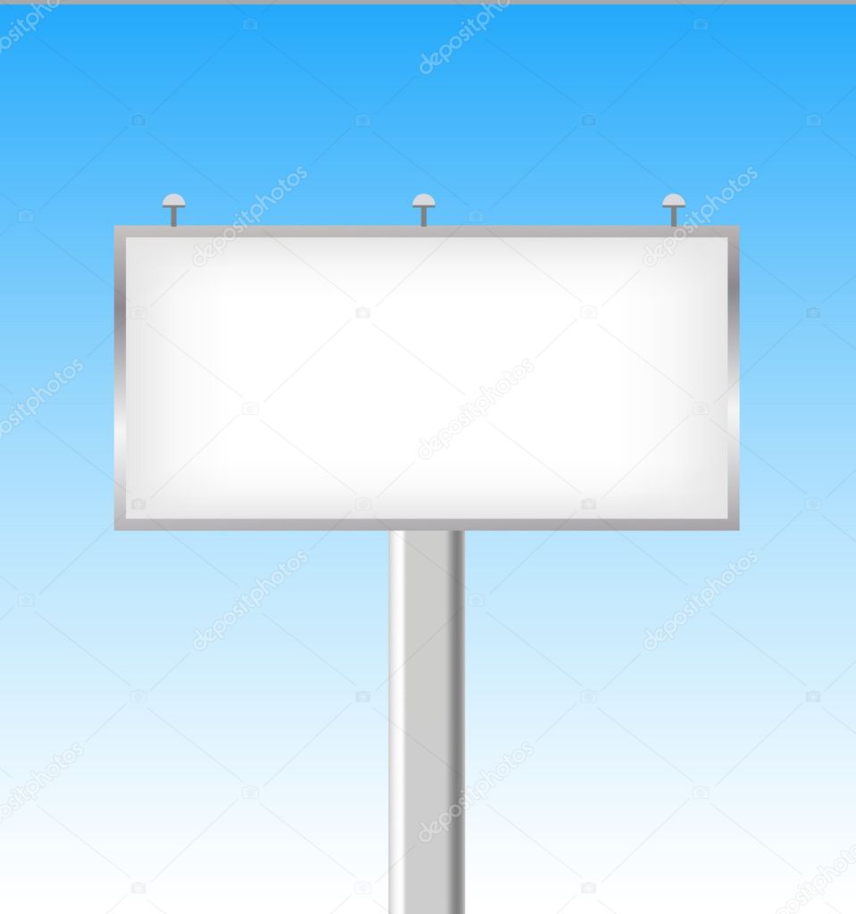 Street blank billboard on a