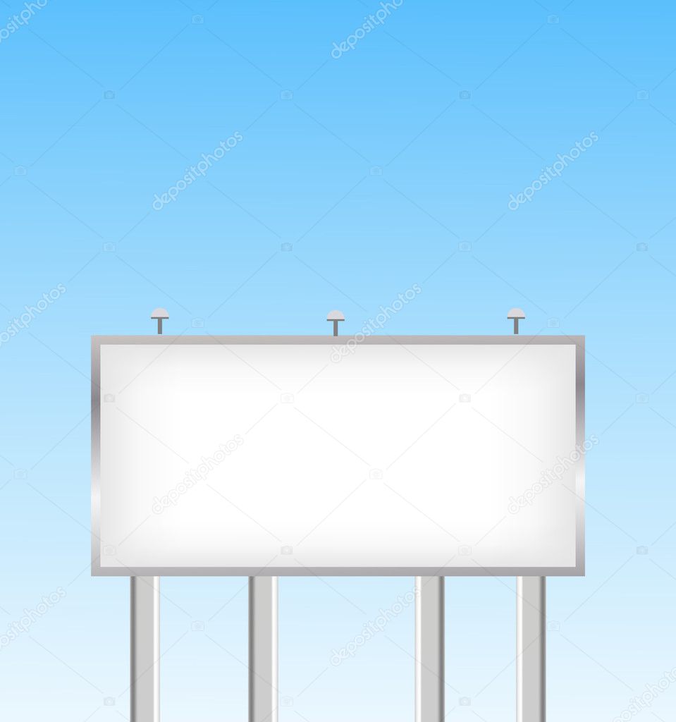 Street blank billboard on a