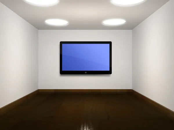 Empty room with flat screen TV