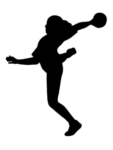 Handball-silhouette — Stockfoto #5241069