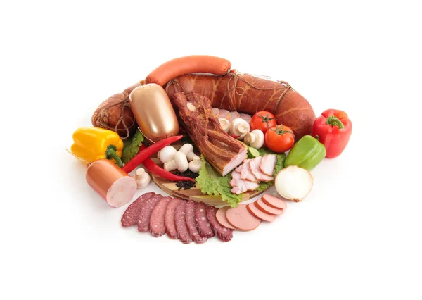 A composition of meat and vegetables