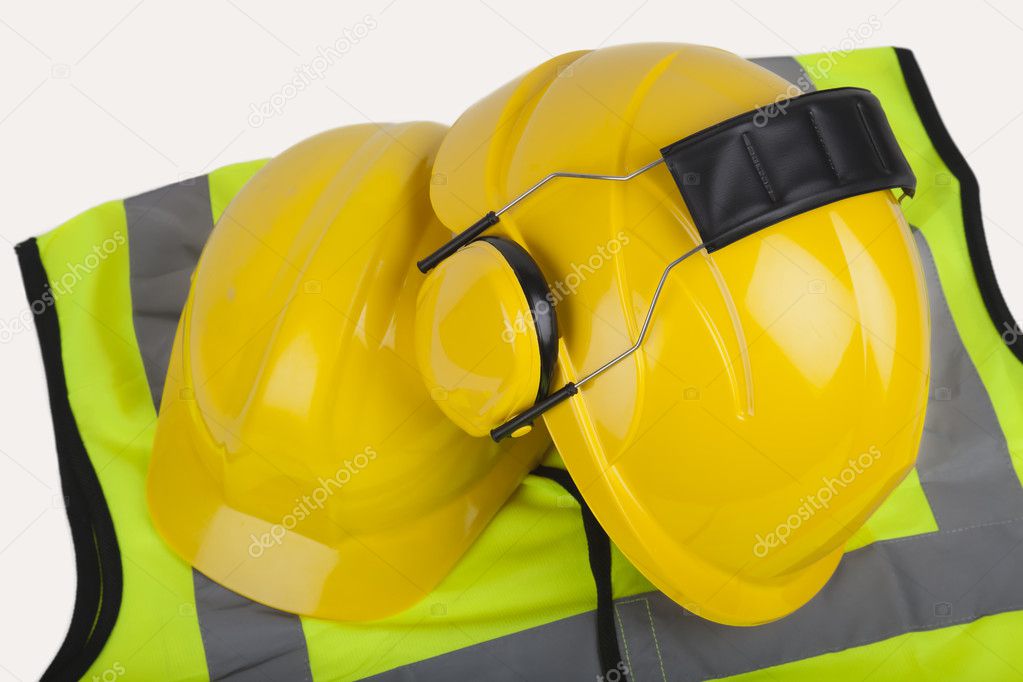 Hard hats and hivis jacket — Stock Photo © i4lcocl2 4484117