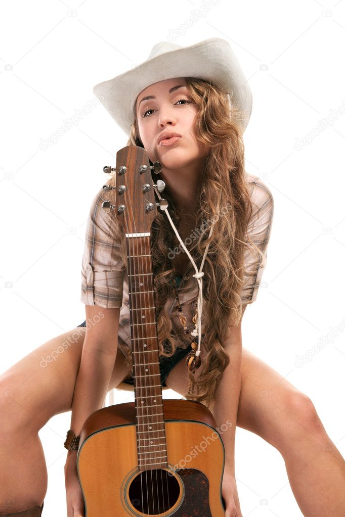 Cowgirl With Guitar